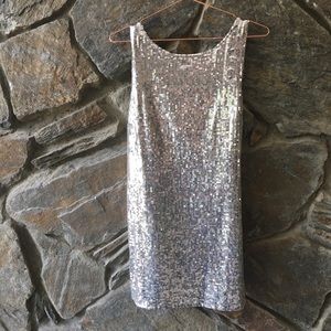 Silver sequin shift dress - Free people